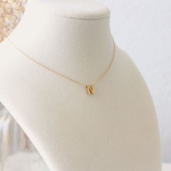Gold-Plated Initial 'N' Necklace for Women | Elegant Personalized Jewelry | Perfect Gift
